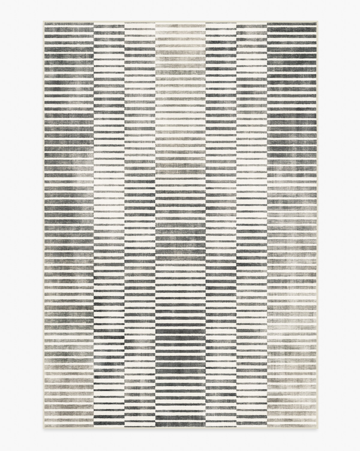 Shadow Stripe — Halı, Siyah ve Krem, AREA, beyaz zemin, 6x9