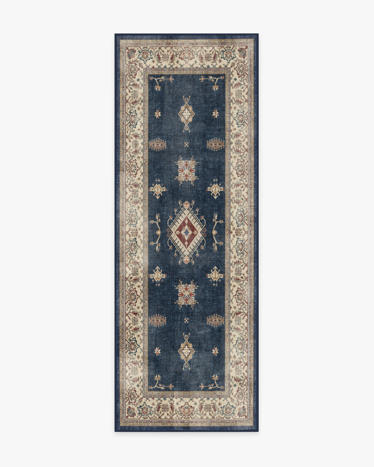 Verena — Halı, Safir, RUNNER, beyaz zemin, 2x7