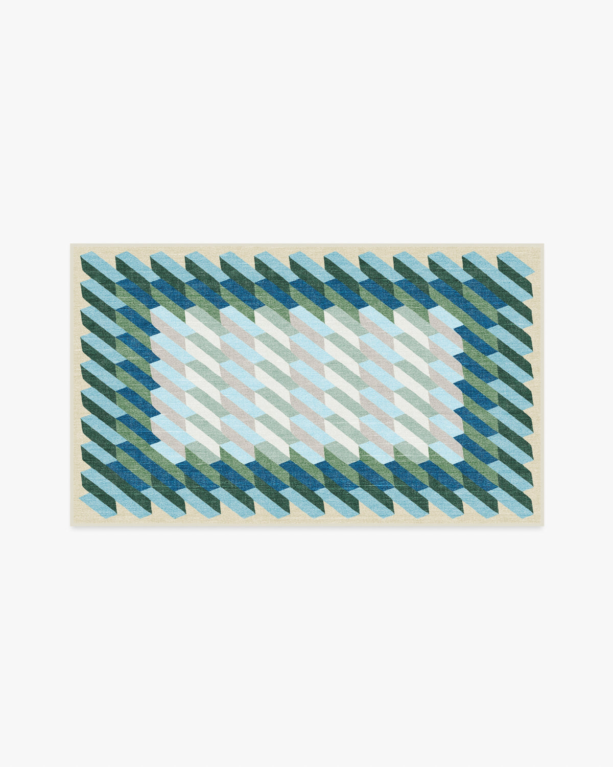 Echo — Halı, Soft Turkuaz, AREA, beyaz zemin, 3x5
