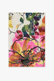 Watercolor Floral — Halı, Çok Renkli, AREA, beyaz zemin, 4x6
