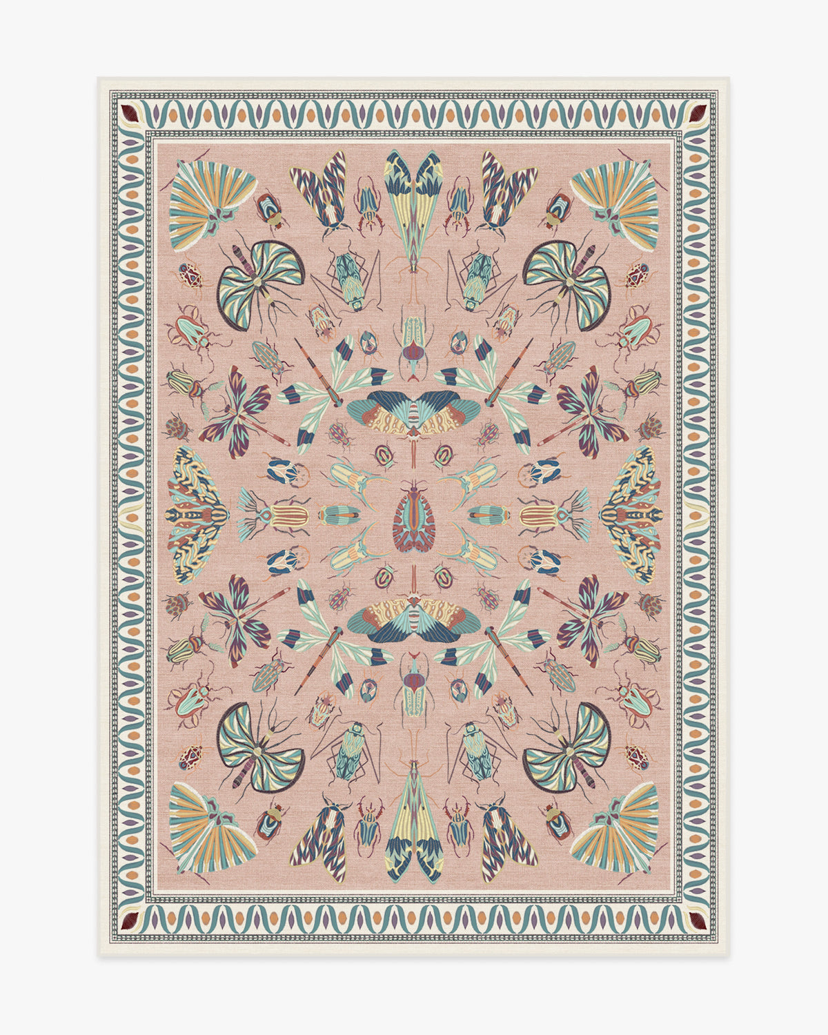 Flutterby — Halı, Soft Gül, AREA, beyaz zemin, 5x7