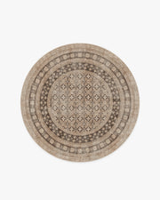 Cyrus — Halı, Gül Altın, ROUND, beyaz zemin, 6R