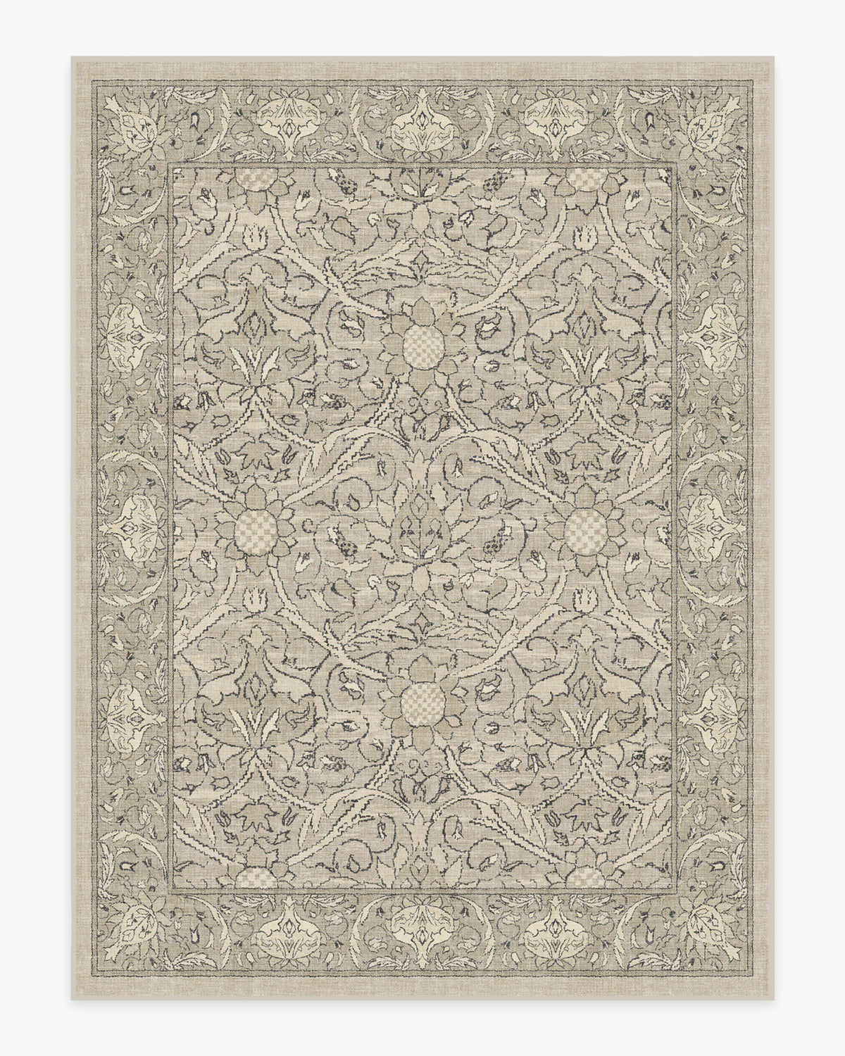 Morris And Co Montreal — Halı, Doğal Taş, AREA, beyaz zemin, 9x12