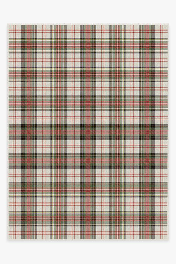 Dress Stewart Tartan — Halı, Kırmızı, AREA, beyaz zemin, 9x12