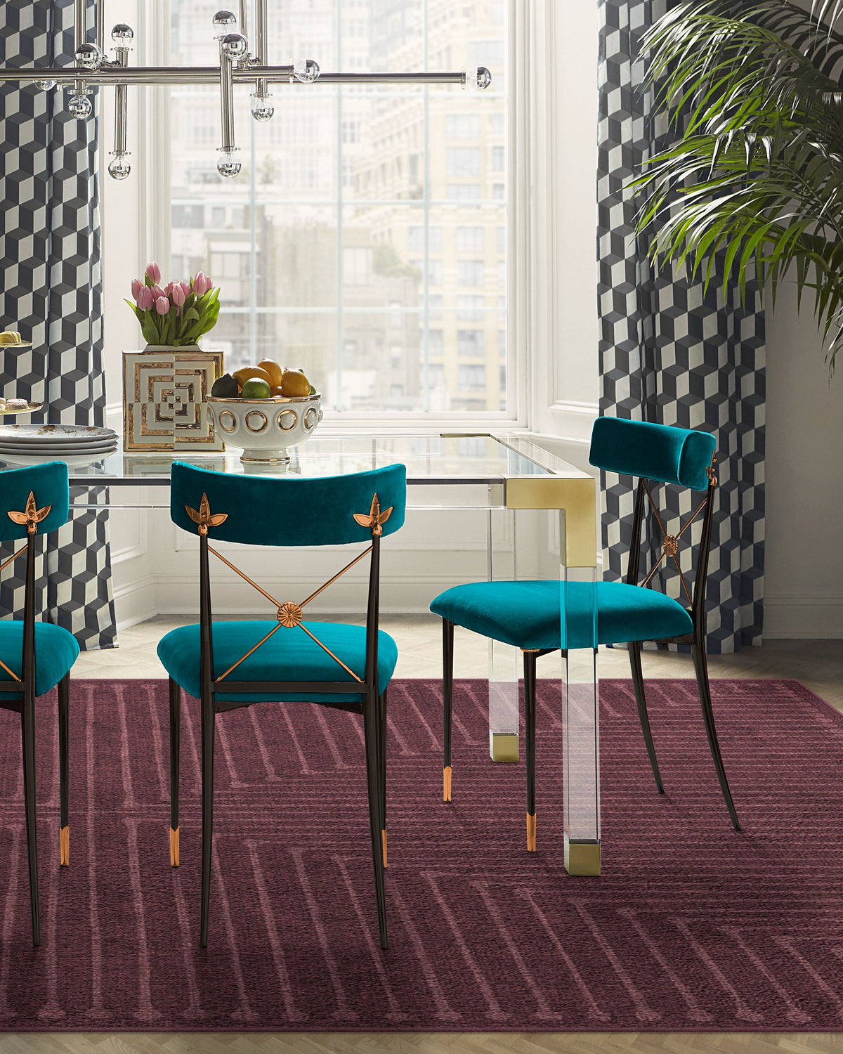 Inkdrop — Halı, Bordo, AREA, yaşam alanı, 8x10