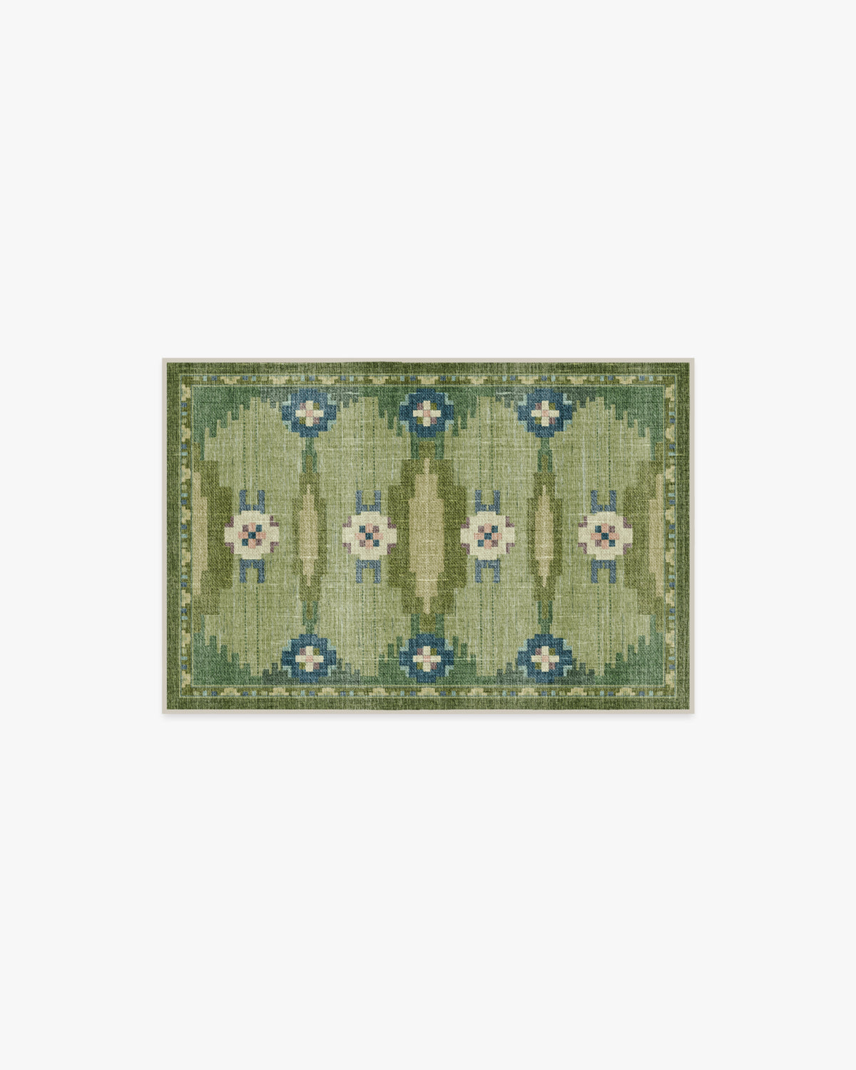 Annika — Halı, Yeşil, AREA, beyaz zemin, 2x3