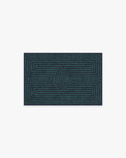 Labyrinth — Halı, Lacivert Turkuaz, AREA, beyaz zemin, 2x3