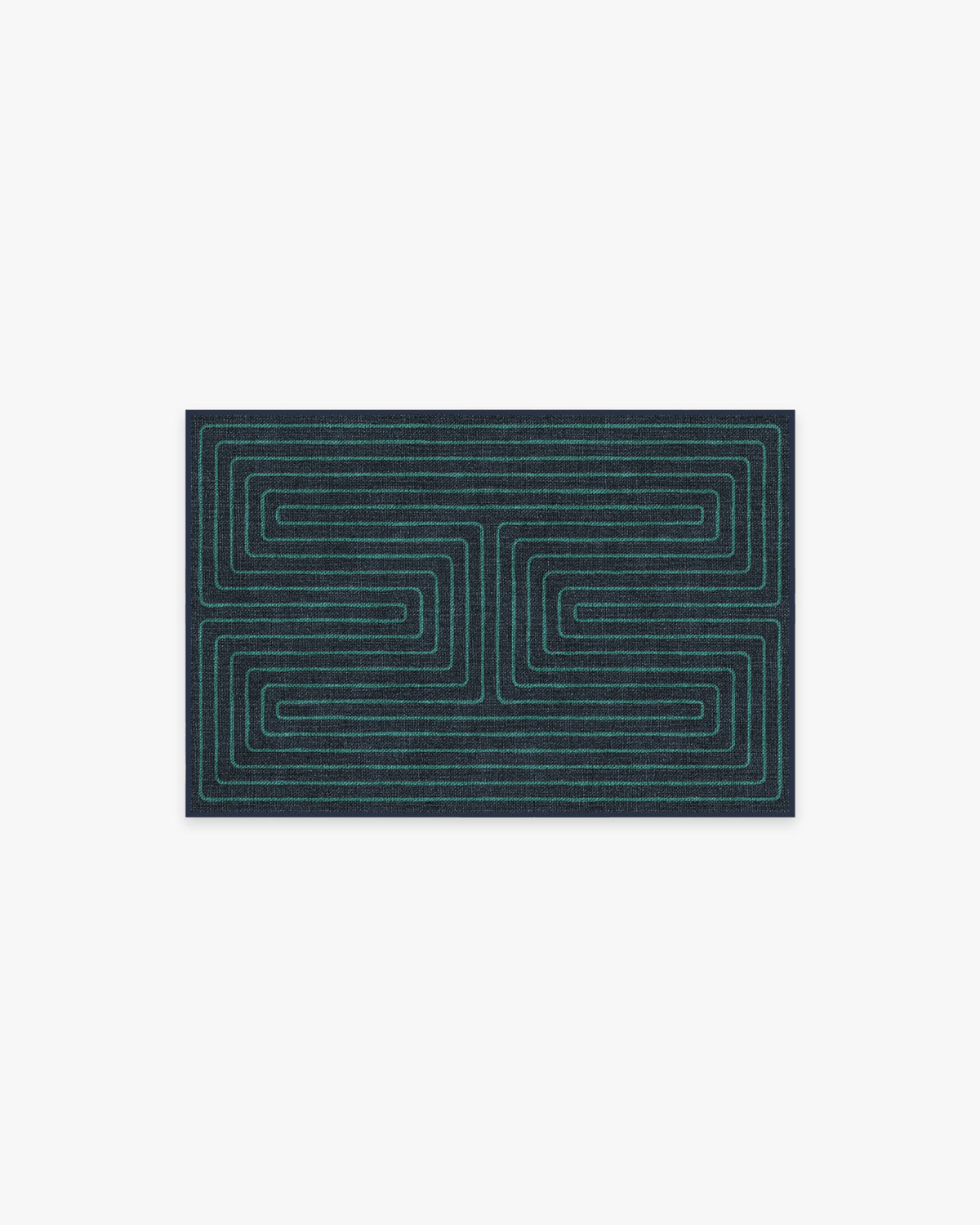 Labyrinth — Halı, Lacivert Turkuaz, AREA, beyaz zemin, 2x3