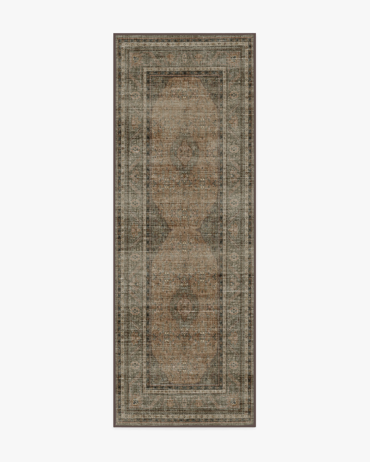 Rowan — Halı, Taş Soft Kil, RUNNER, beyaz zemin, 2x7
