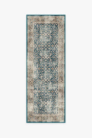 Celestine — Halı, Turkuaz Mavi, RUNNER, beyaz zemin, 2x7