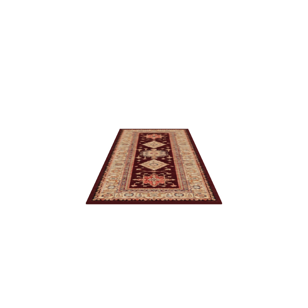 Cambria — Halı, Ruby, RUNNER, beyaz zemin, 2x7