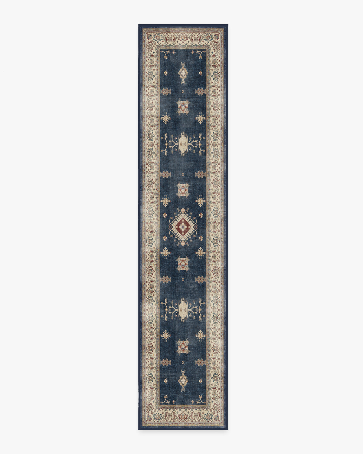 Verena — Halı, Safir, RUNNER, beyaz zemin, 2x12