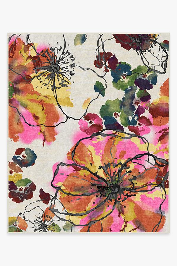 Watercolor Floral — Halı, Çok Renkli, AREA, beyaz zemin, 8x10