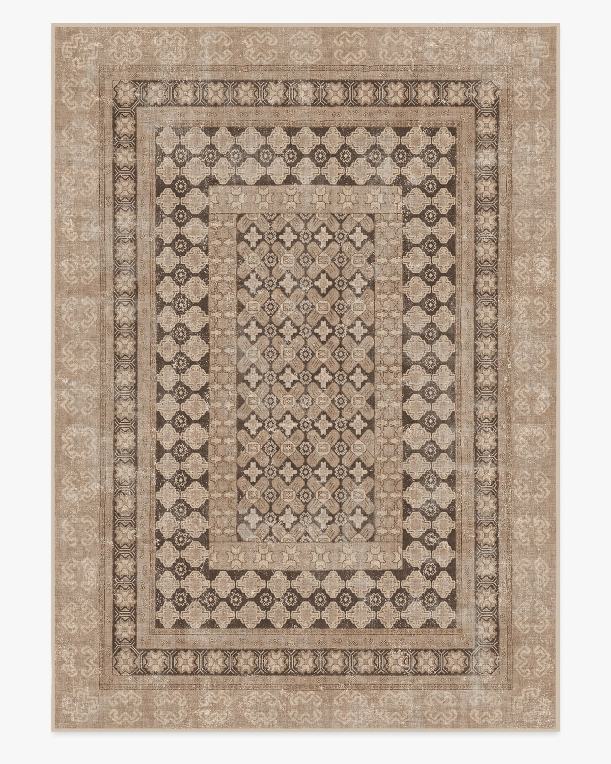 Cyrus — Halı, Gül Altın, AREA, beyaz zemin, 10x14