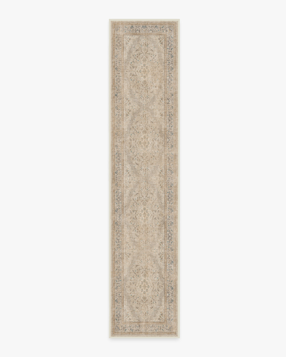 Adeline — Halı, Kahverengi, RUNNER, beyaz zemin, 2x12