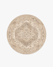 Santiago — Halı, Gri Ela, ROUND, beyaz zemin, 6R