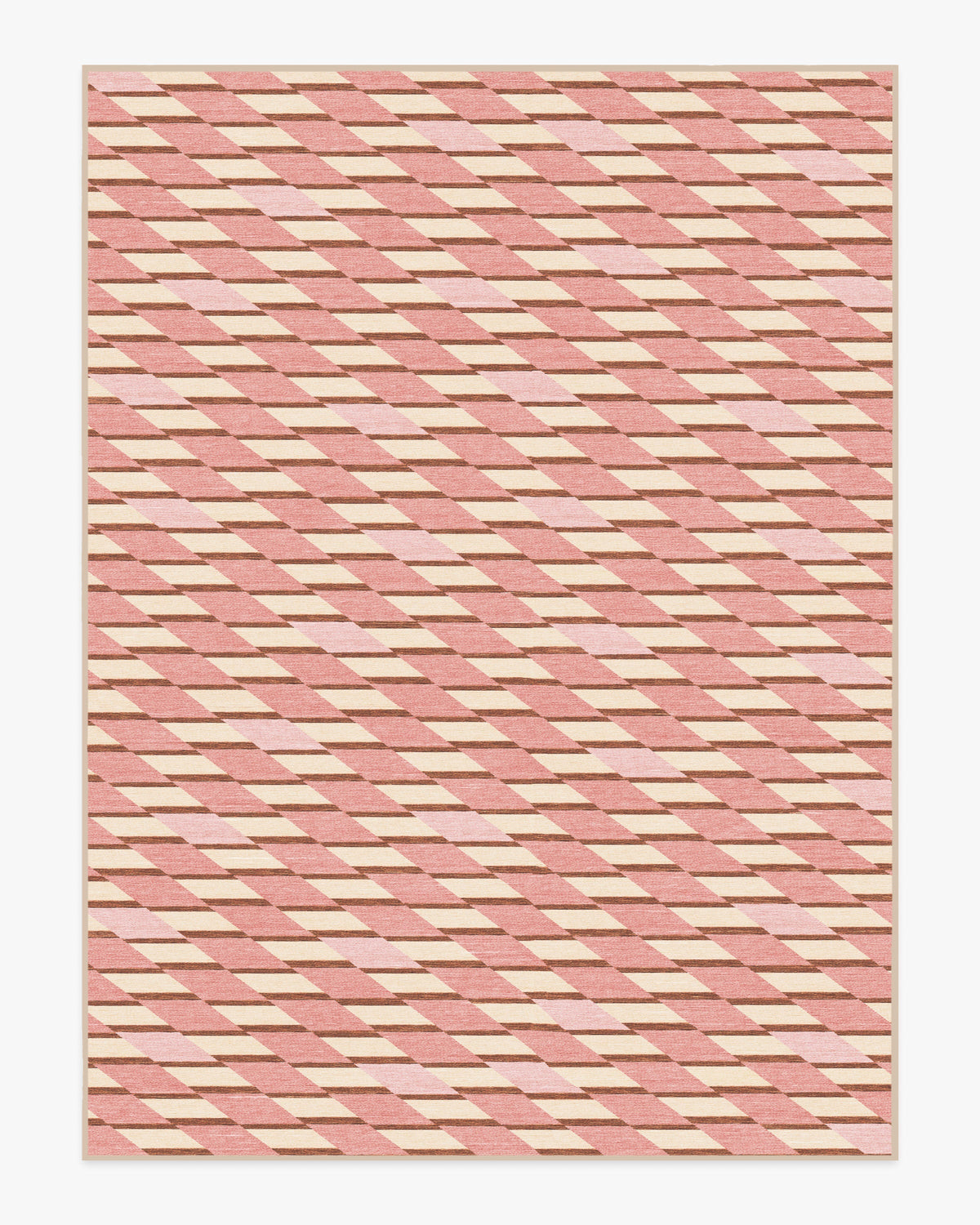 Tess — Halı, Yumuşak Pembe, AREA, beyaz zemin, 9x12