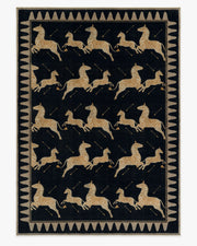 Zebras — Halı, Siyah Doğal, AREA, beyaz zemin, 10x14