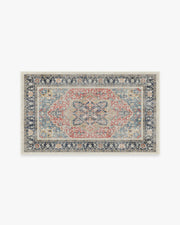 Kamran — Halı, Cayenne Kırmızı ve Mavi, AREA, beyaz zemin, 3x5