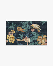 Bamboo Bird — Halı, Çivit, AREA, beyaz zemin, 3x5