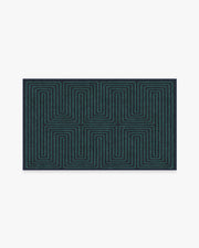 Labyrinth — Halı, Lacivert Turkuaz, AREA, beyaz zemin, 3x5