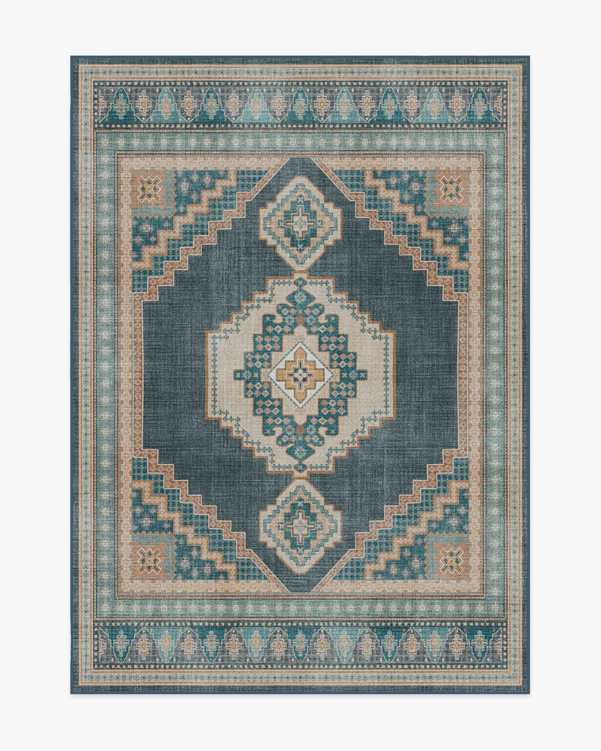 Rayne — Halı, Soft Lacivert, AREA, beyaz zemin, 5x7