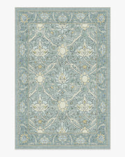 Morris And Co Montreal — Halı, Dusty Mavi, AREA, beyaz zemin, 6x9