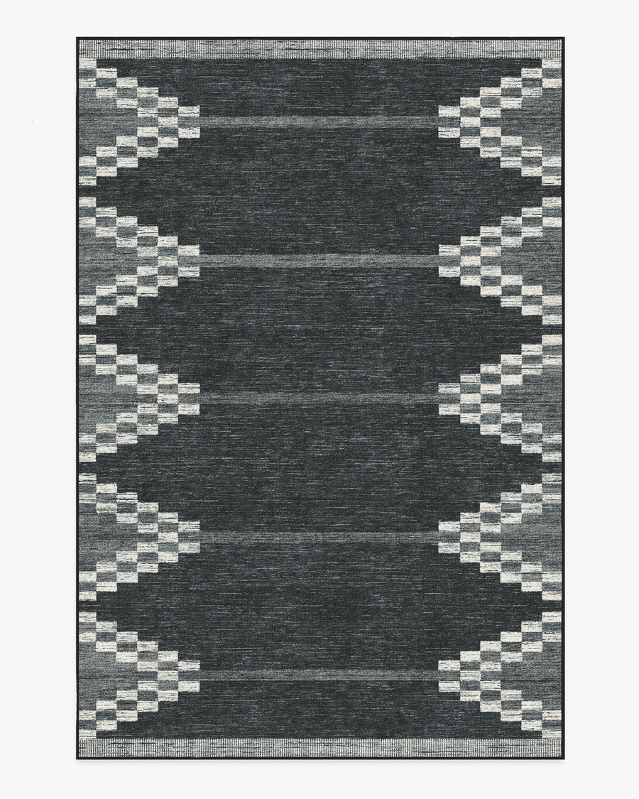 Sloane — Halı, Siyah, AREA, beyaz zemin, 6x9