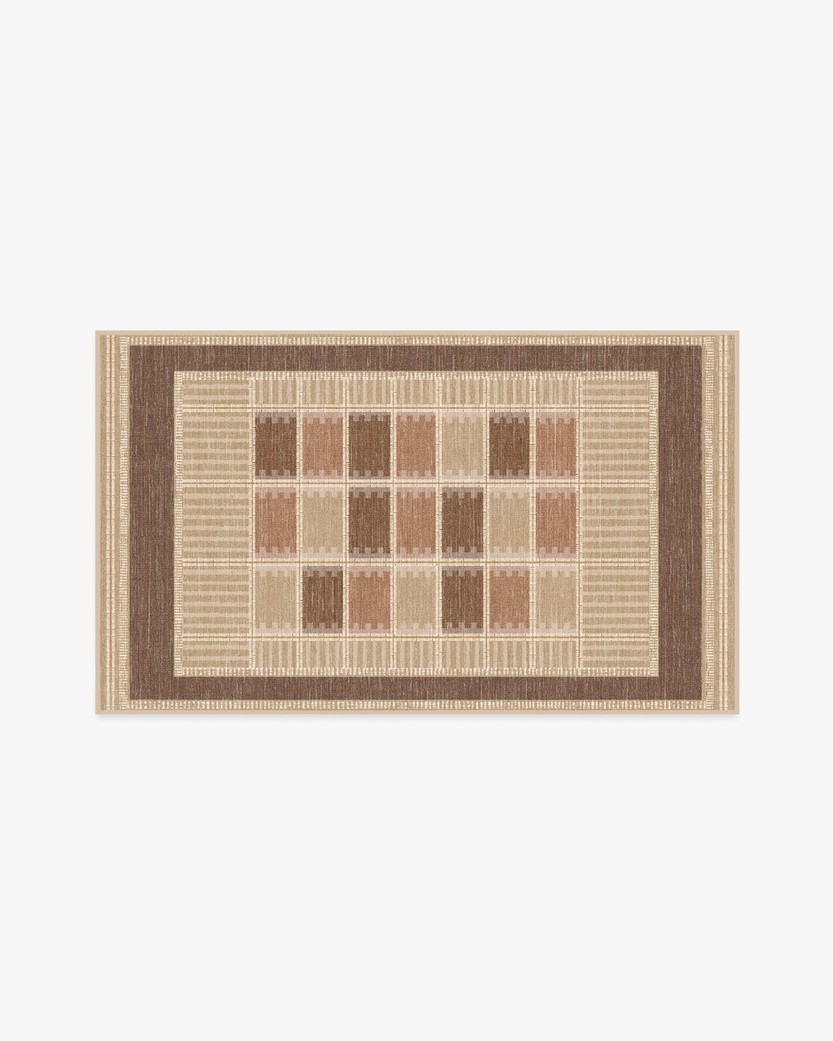 Agnes — Halı, Sıcak Kahverengi, AREA, beyaz zemin, 3x5