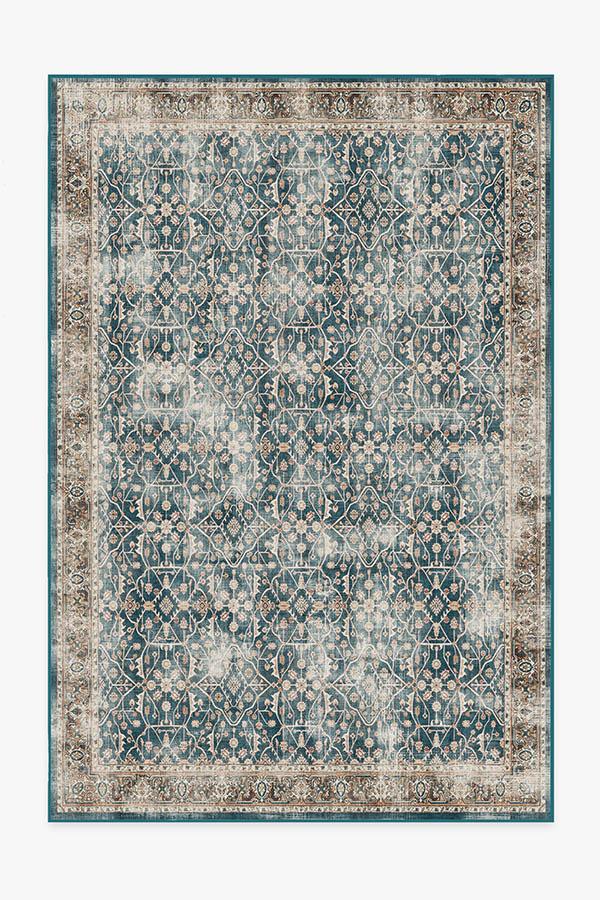 Celestine — Halı, Turkuaz Mavi, AREA, beyaz zemin, 6x9