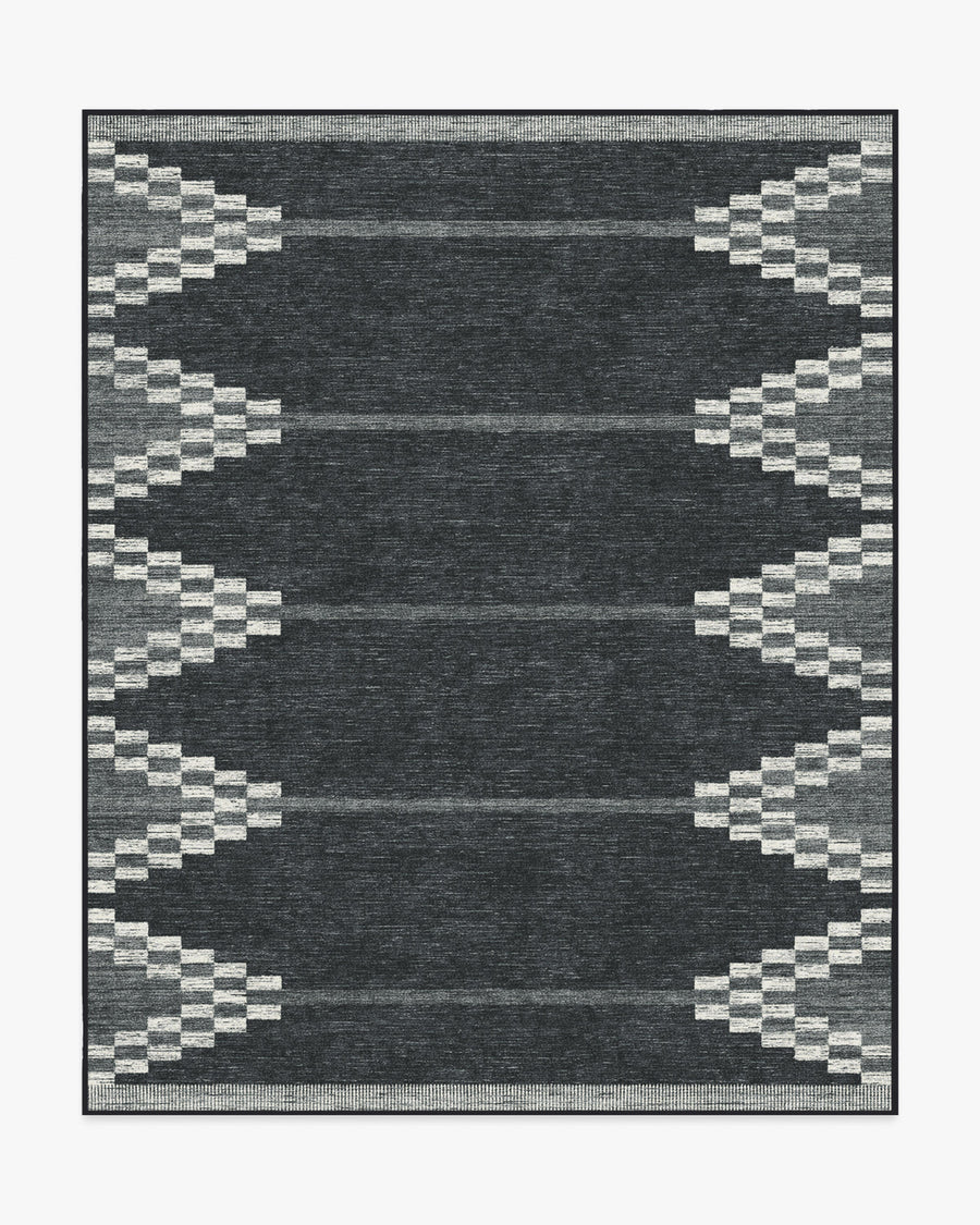 Sloane — Halı, Siyah, AREA, beyaz zemin, 8x10