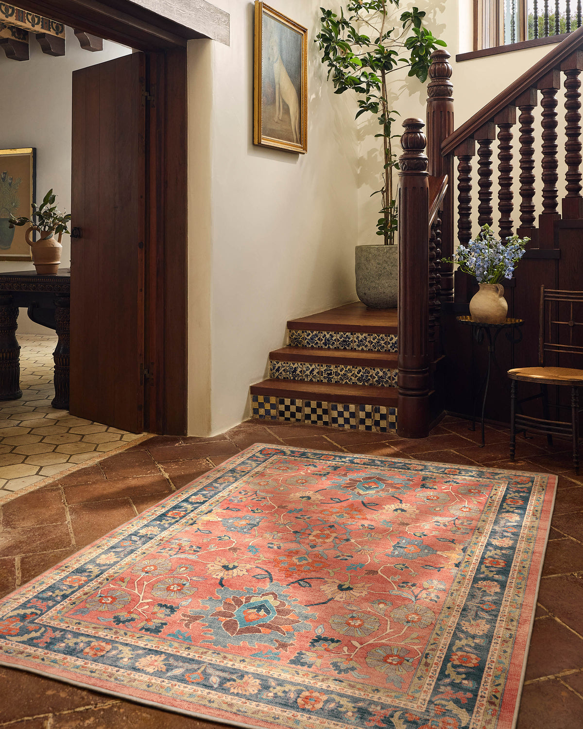 Calabria — Halı, Mercan Çok Renkli, AREA, yaşam alanı, 5x7