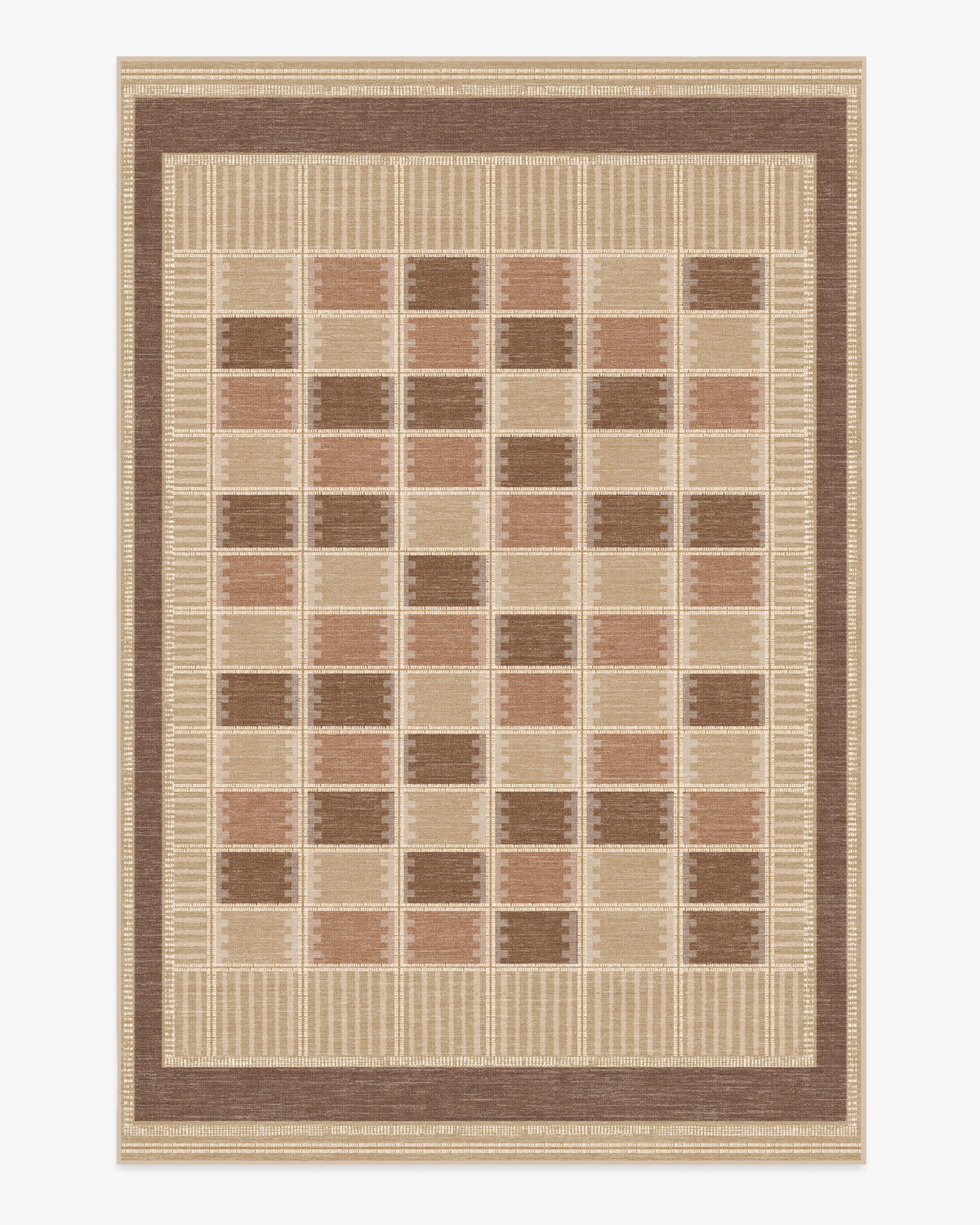Agnes — Halı, Sıcak Kahverengi, AREA, beyaz zemin, 6x9