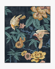 Bamboo Bird — Halı, Çivit, AREA, beyaz zemin, 8x10