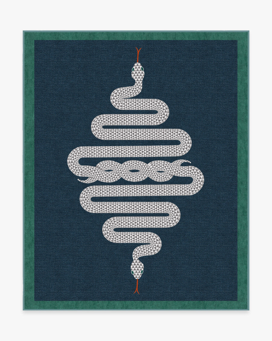 Venom — Halı, Safir, AREA, beyaz zemin, 8x10