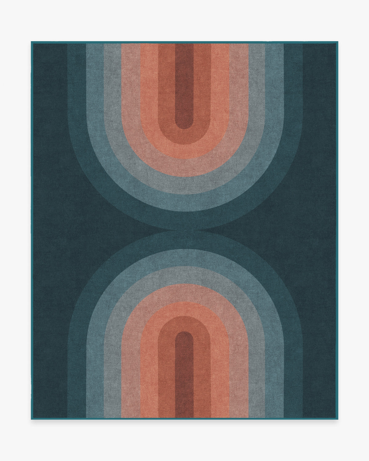 Absida — Halı, Turkuaz, AREA, beyaz zemin, 8x10