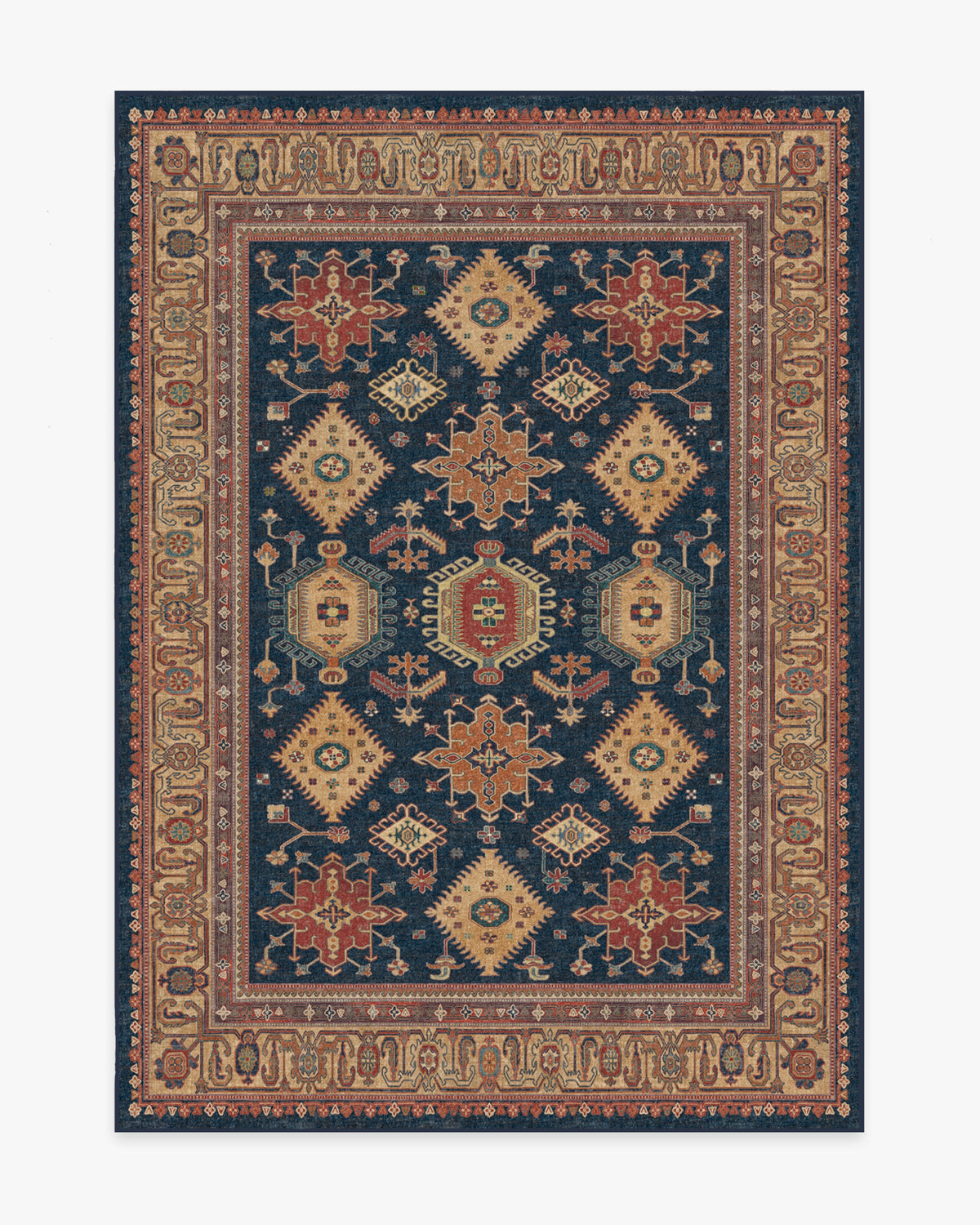 Cambria — Halı, Safir, AREA, beyaz zemin, 5x7