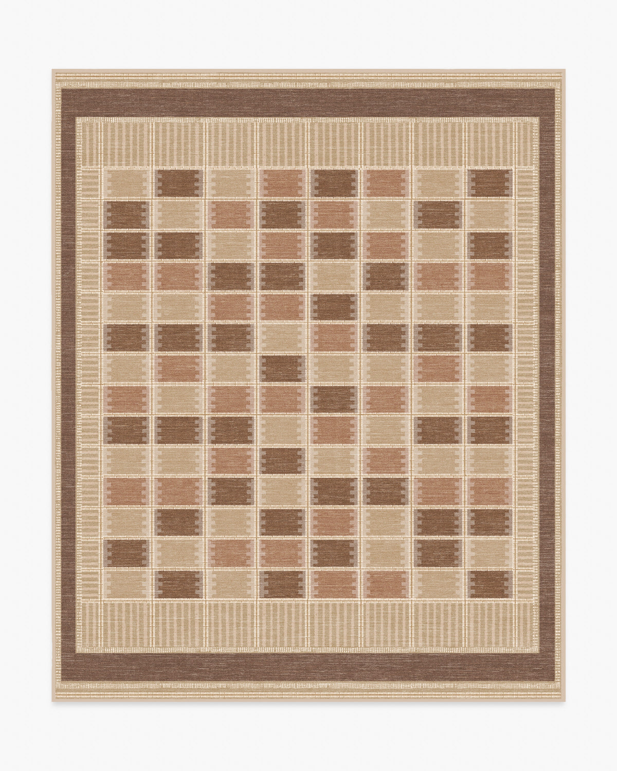 Agnes — Halı, Sıcak Kahverengi, AREA, beyaz zemin, 8x10