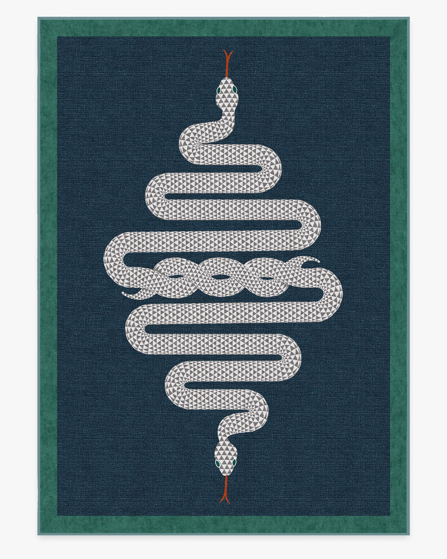 Venom — Halı, Safir, AREA, beyaz zemin, 10x14