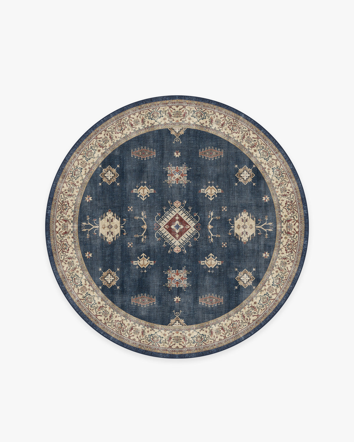 Verena — Halı, Safir, ROUND, beyaz zemin, 6R