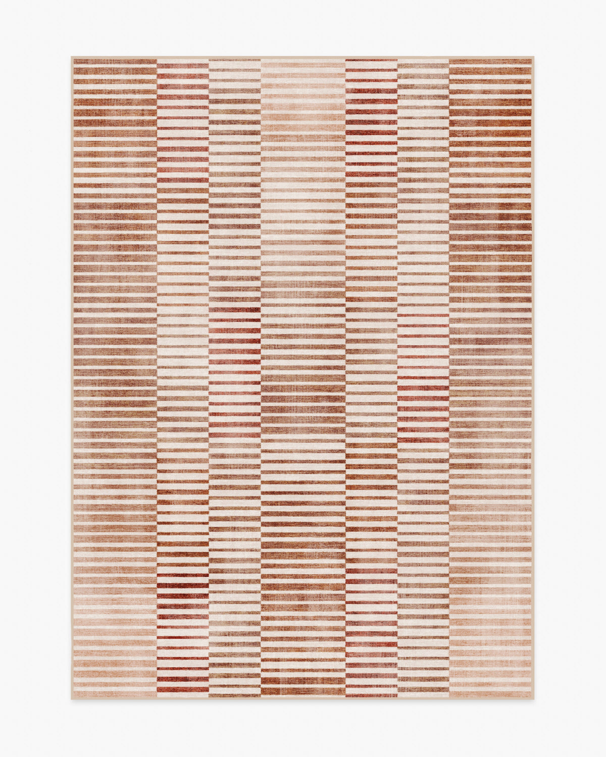 Shadow Stripe — Halı, Terracotta, AREA, beyaz zemin, 5x7