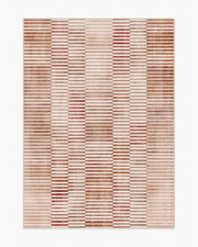 Shadow Stripe — Halı, Terracotta, AREA, beyaz zemin, 5x7