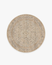 Adeline — Halı, Kahverengi, ROUND, beyaz zemin, 6R