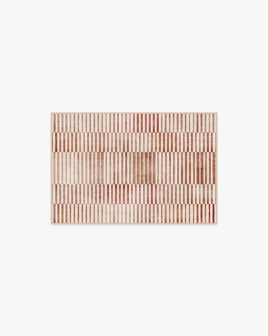 Shadow Stripe — Halı, Terracotta, AREA, beyaz zemin, 2x3