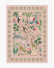 Jingle Jungle — Halı, Yumuşak Pembe, AREA, beyaz zemin, 5x7