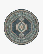 Rayne — Halı, Soft Lacivert, ROUND, beyaz zemin, 8R