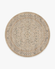 Adeline — Halı, Kahverengi, ROUND, beyaz zemin, 8R
