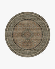 Rowan — Halı, Taş Soft Kil, ROUND, beyaz zemin, 8R