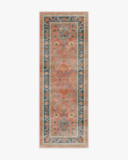 Calabria — Halı, Mercan Çok Renkli, RUNNER, beyaz zemin, 2x7