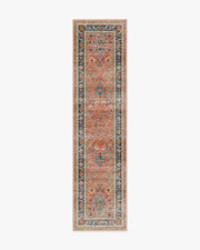 Calabria — Halı, Mercan Çok Renkli, RUNNER, beyaz zemin, 2x10